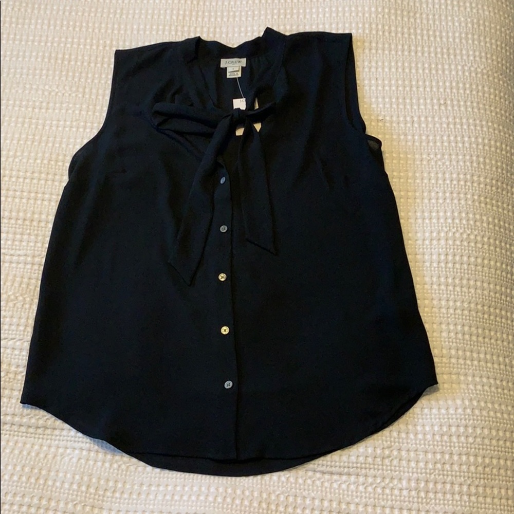 Tie neck jcrew blouse